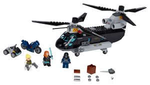 lego black widows helikopterachtervolging 76162