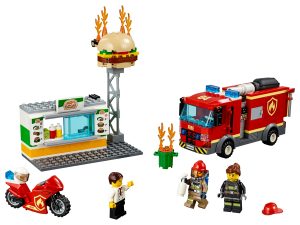 lego brand bij het hamburgerrestaurant 60214
