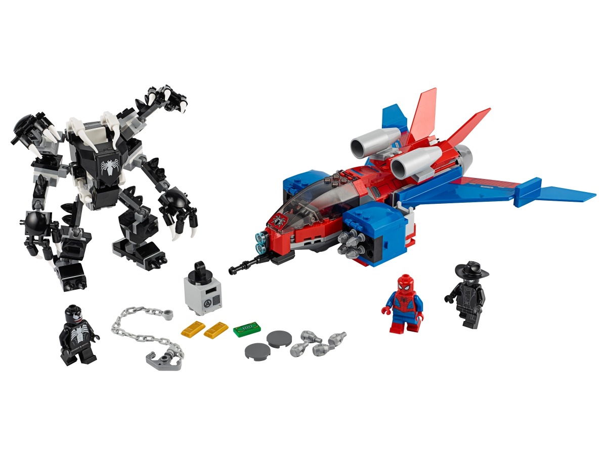 lego spiderjet vs venom mecha 76150