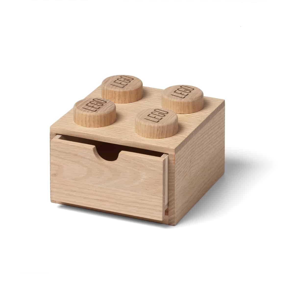 lego 5007113 houten bureaulade met 4 noppen licht eiken