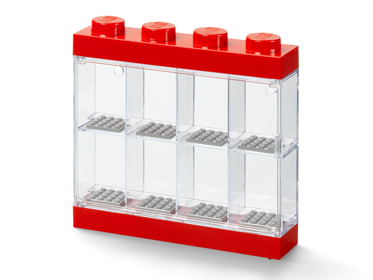 lego 5006151 displaydoos voor 8 minifiguren rood